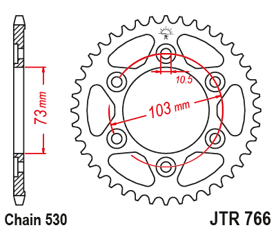 JT SPROCKETS JTR766.43 (473243jt)